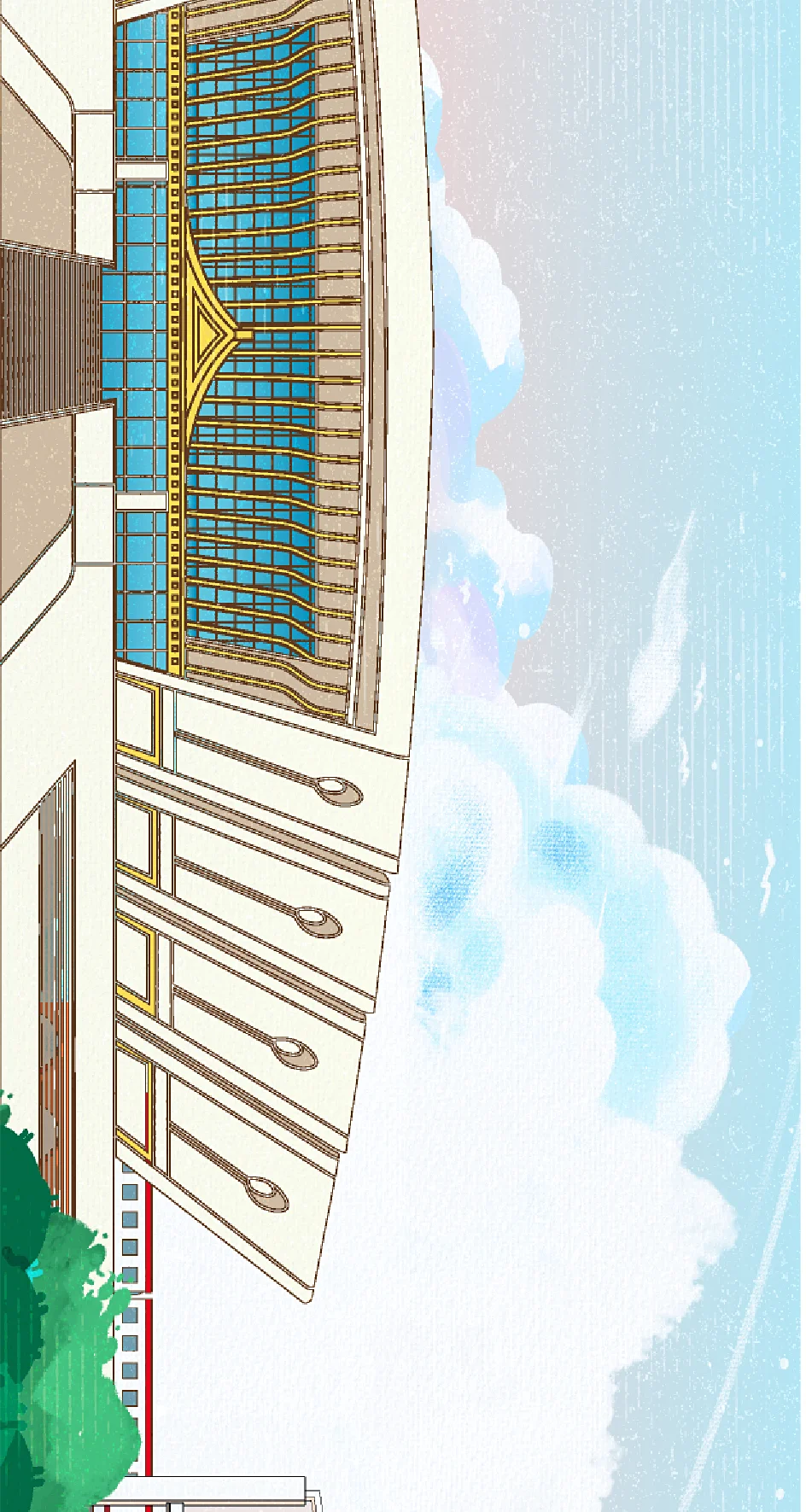 红云红河SVG插画 © 胡林悦